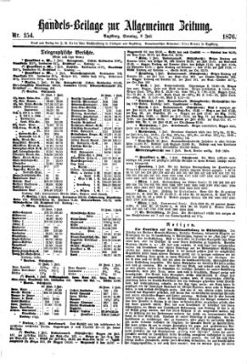 Allgemeine Zeitung. Handelsbeilage (Allgemeine Zeitung) Sonntag 2. Juli 1876