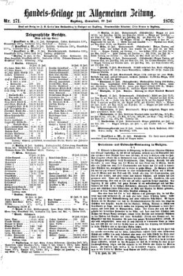 Allgemeine Zeitung. Handelsbeilage (Allgemeine Zeitung) Samstag 22. Juli 1876