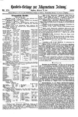 Allgemeine Zeitung. Handelsbeilage (Allgemeine Zeitung) Mittwoch 26. Juli 1876