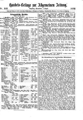 Allgemeine Zeitung. Handelsbeilage (Allgemeine Zeitung) Samstag 5. August 1876