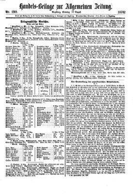 Allgemeine Zeitung. Handelsbeilage (Allgemeine Zeitung) Sonntag 13. August 1876