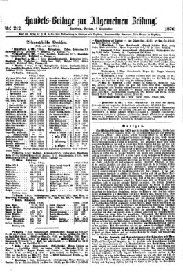 Allgemeine Zeitung. Handelsbeilage (Allgemeine Zeitung) Freitag 8. September 1876