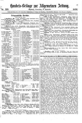 Allgemeine Zeitung. Handelsbeilage (Allgemeine Zeitung) Donnerstag 21. September 1876