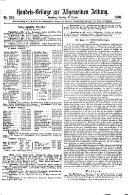 Allgemeine Zeitung. Handelsbeilage (Allgemeine Zeitung) Dienstag 17. Oktober 1876