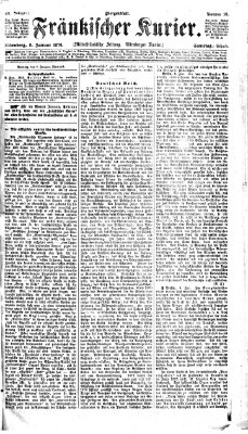 Fränkischer Kurier Samstag 8. Januar 1876