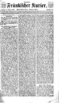 Fränkischer Kurier Freitag 14. Januar 1876