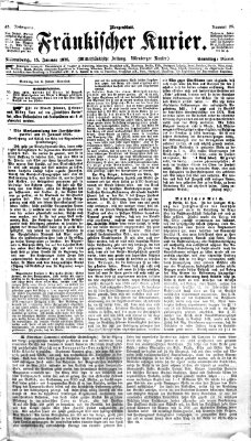 Fränkischer Kurier Samstag 15. Januar 1876