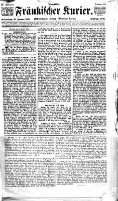 Fränkischer Kurier Dienstag 18. Januar 1876