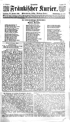 Fränkischer Kurier Donnerstag 20. Januar 1876