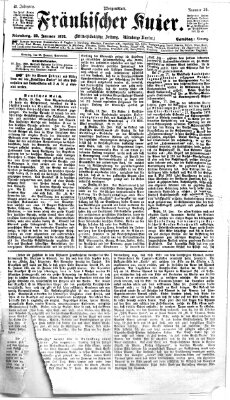 Fränkischer Kurier Samstag 22. Januar 1876