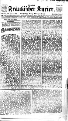 Fränkischer Kurier Samstag 29. Januar 1876