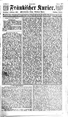 Fränkischer Kurier Dienstag 1. Februar 1876