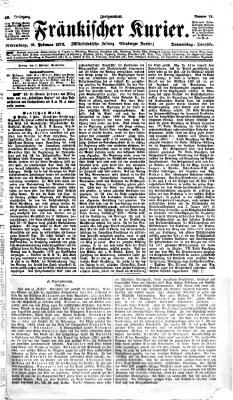 Fränkischer Kurier Donnerstag 10. Februar 1876