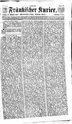 Fränkischer Kurier Montag 14. Februar 1876