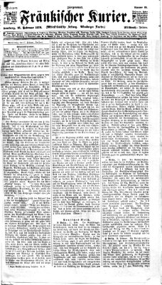 Fränkischer Kurier Mittwoch 16. Februar 1876