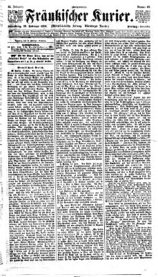 Fränkischer Kurier Freitag 18. Februar 1876