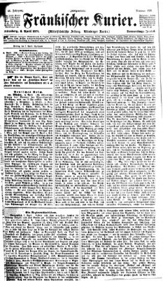 Fränkischer Kurier Donnerstag 6. April 1876