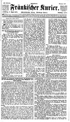 Fränkischer Kurier Dienstag 11. April 1876