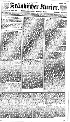 Fränkischer Kurier Samstag 15. April 1876