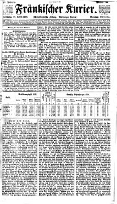 Fränkischer Kurier Montag 17. April 1876