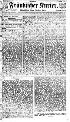 Fränkischer Kurier Samstag 29. April 1876