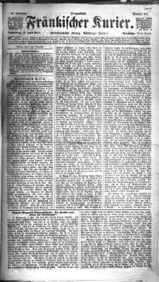 Fränkischer Kurier Sonntag 2. Juli 1876