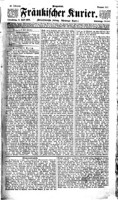 Fränkischer Kurier Sonntag 9. Juli 1876