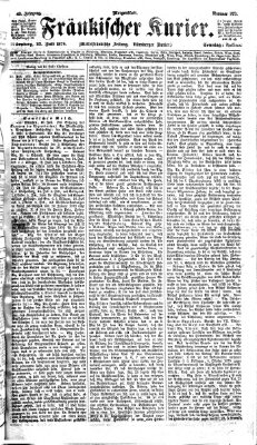 Fränkischer Kurier Sonntag 23. Juli 1876