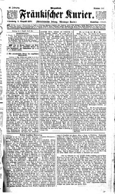 Fränkischer Kurier Samstag 5. August 1876