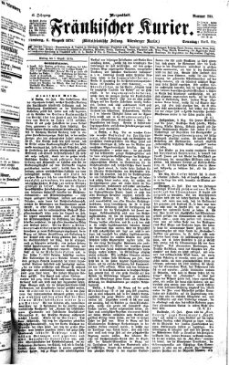 Fränkischer Kurier Sonntag 6. August 1876