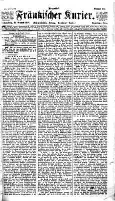 Fränkischer Kurier Samstag 12. August 1876