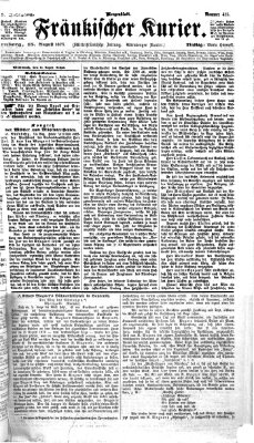 Fränkischer Kurier Dienstag 15. August 1876