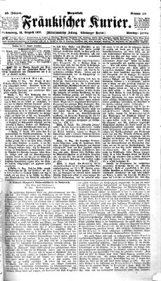 Fränkischer Kurier Montag 21. August 1876