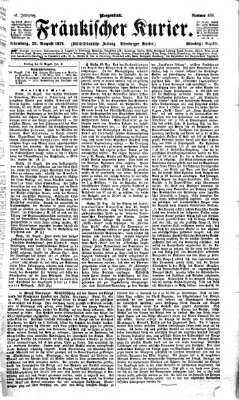 Fränkischer Kurier Montag 28. August 1876