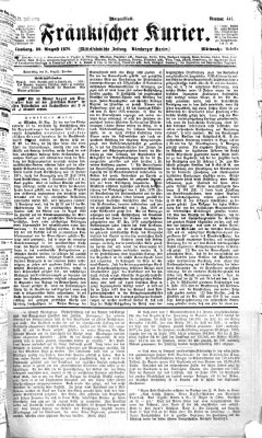 Fränkischer Kurier Mittwoch 30. August 1876