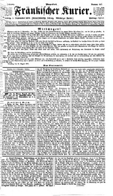 Fränkischer Kurier Freitag 1. September 1876