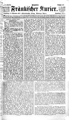 Fränkischer Kurier Samstag 2. September 1876