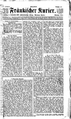 Fränkischer Kurier Montag 4. September 1876