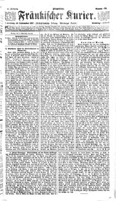 Fränkischer Kurier Sonntag 10. September 1876