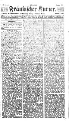 Fränkischer Kurier Montag 11. September 1876