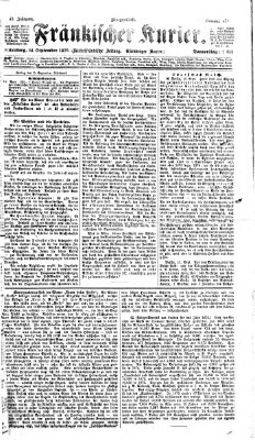 Fränkischer Kurier Donnerstag 14. September 1876