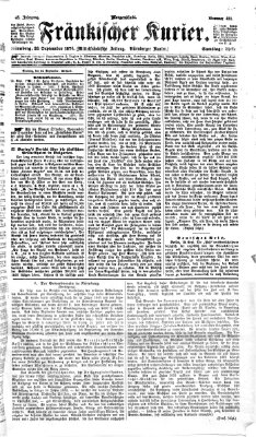 Fränkischer Kurier Samstag 23. September 1876