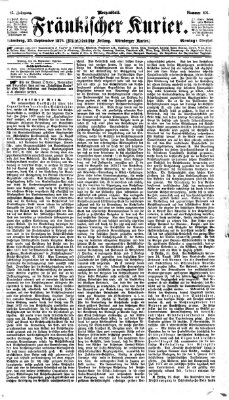 Fränkischer Kurier Montag 25. September 1876