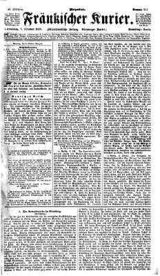 Fränkischer Kurier Samstag 7. Oktober 1876