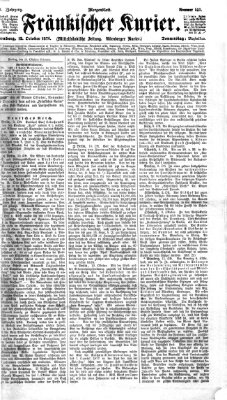 Fränkischer Kurier Donnerstag 12. Oktober 1876