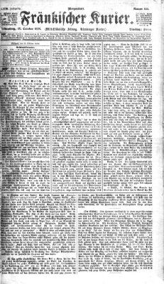 Fränkischer Kurier Dienstag 17. Oktober 1876