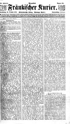 Fränkischer Kurier Donnerstag 19. Oktober 1876