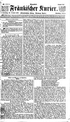 Fränkischer Kurier Sonntag 22. Oktober 1876