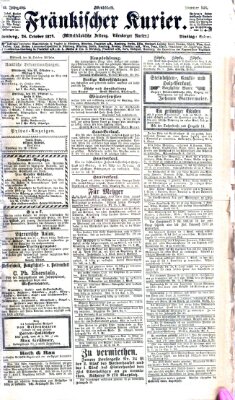 Fränkischer Kurier Dienstag 24. Oktober 1876