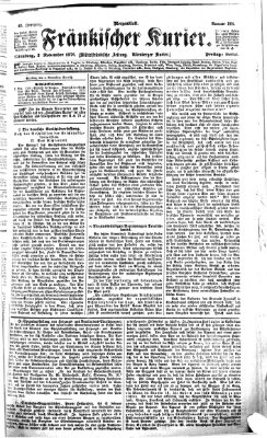 Fränkischer Kurier Freitag 3. November 1876